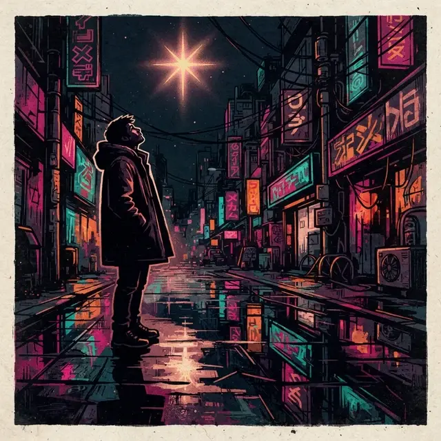 My Northern Star: AI-generated song cover art