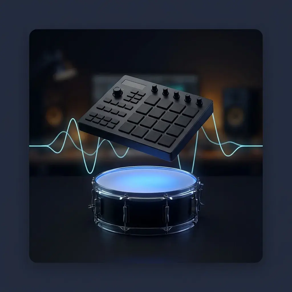 Person making their first beat on a laptop