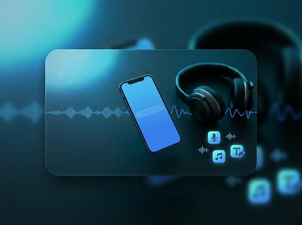 Persona che crea musica AI su un laptop a casa