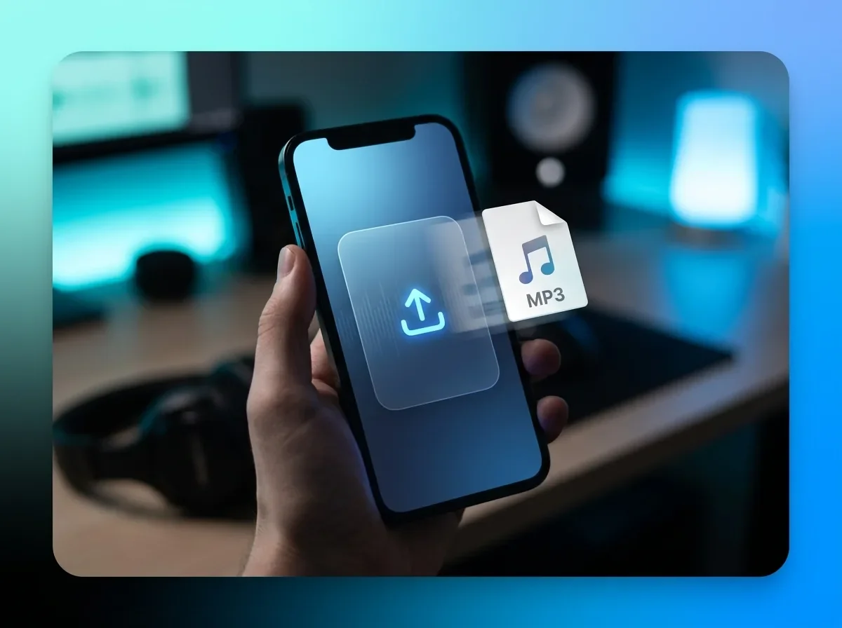Upload audio file to the stem splitter