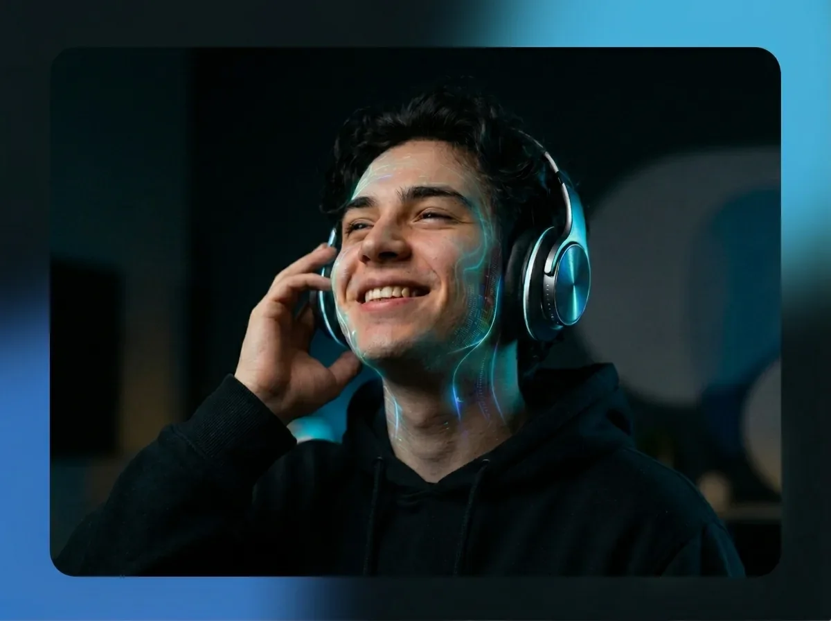 Listening to newly created AI music