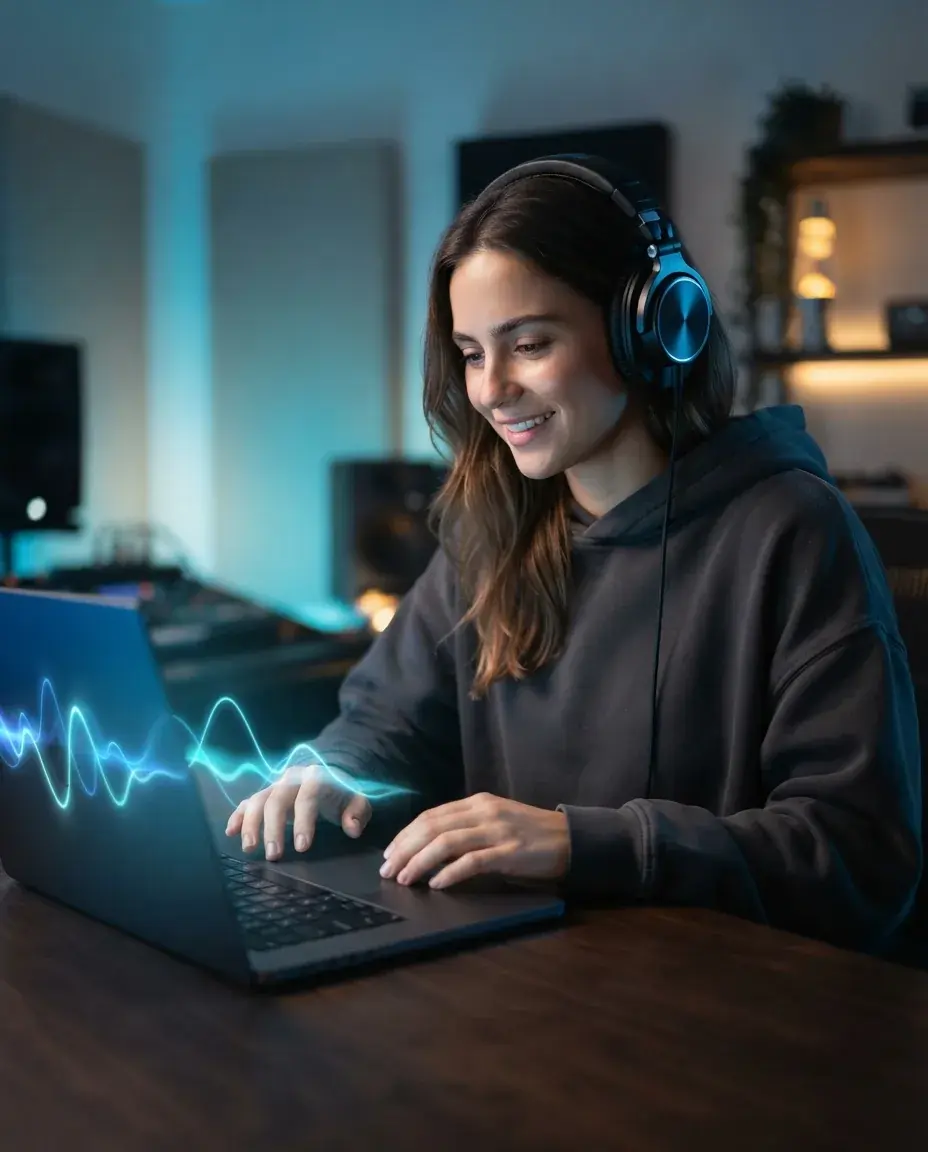 Person choosing between music creation apps