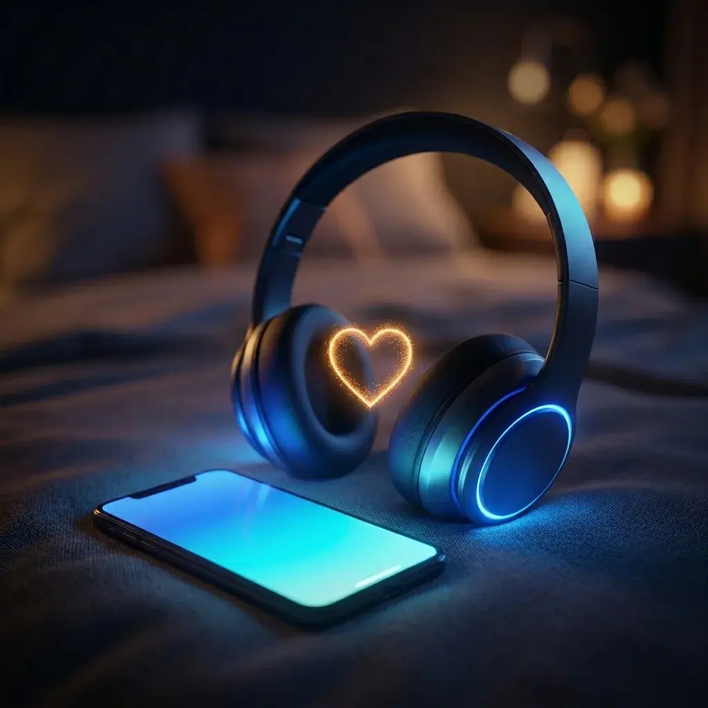 Person listening to a custom AI birthday song