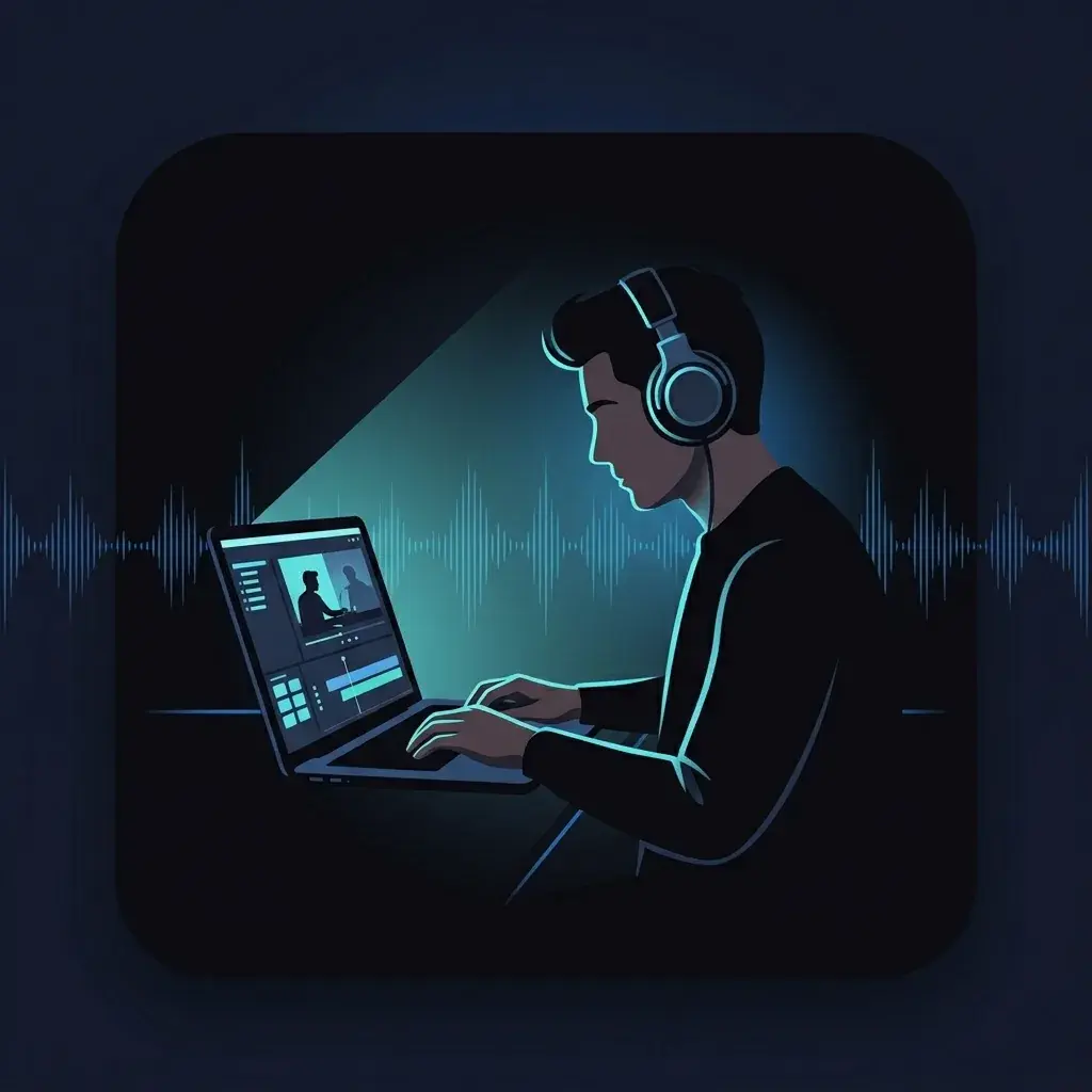 Content creator making a rap beat for a video