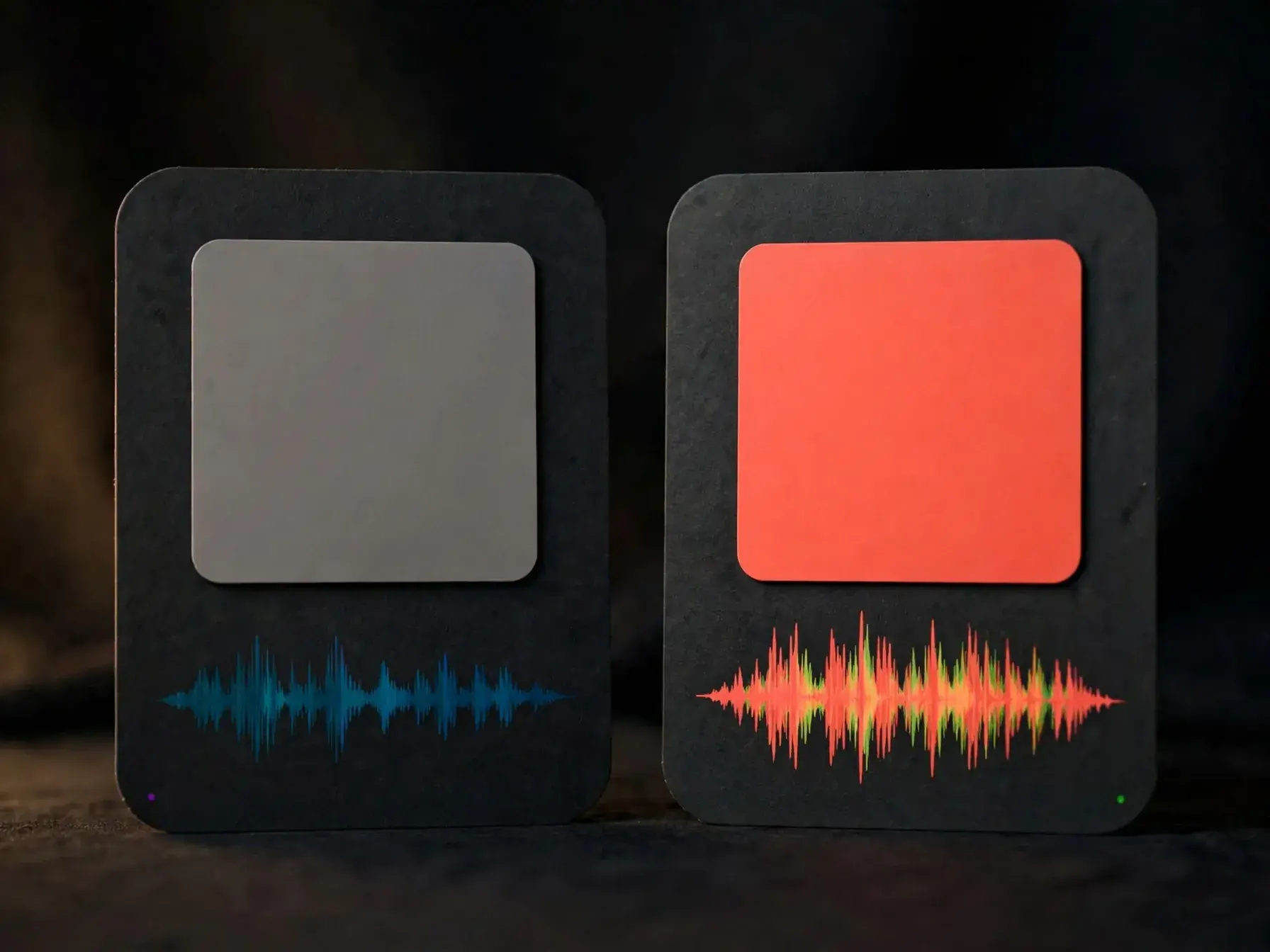 Visão antes e depois de um resultado de cover de música criado por IA
