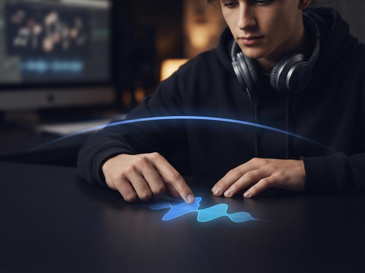 Orang mempratinjau hasil mastering sebelum dan sesudah