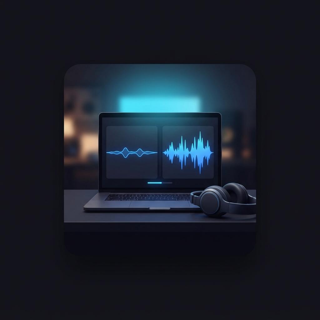 Beginner producer comparing before and after mastered audio